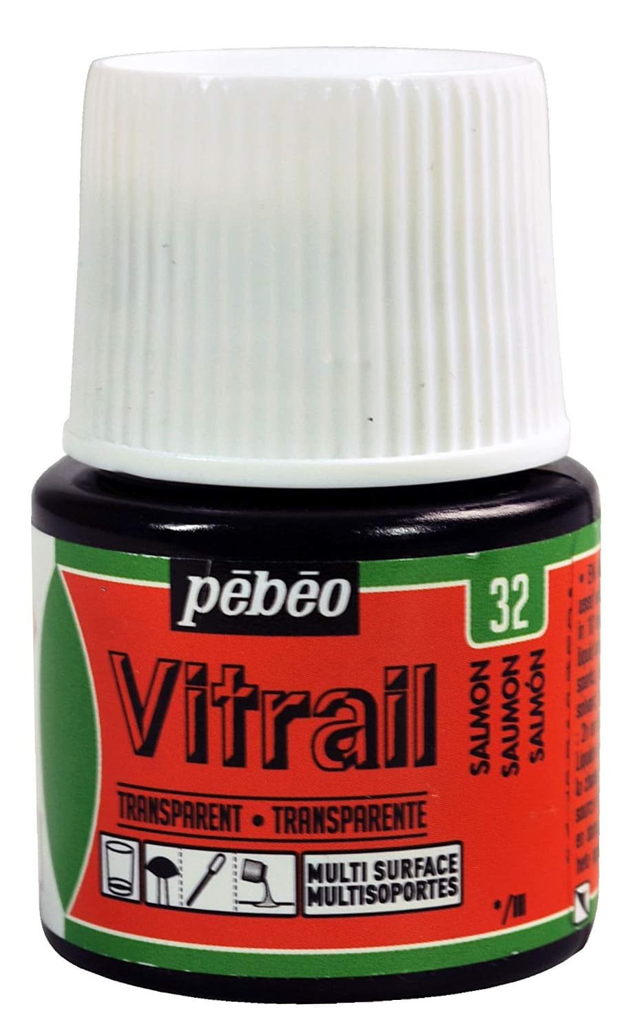 Pébéo Vitrail lososovo korálová barva na sklo 45ml