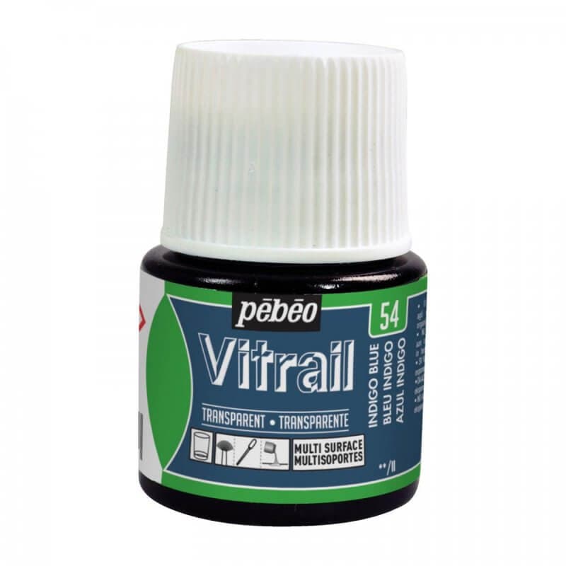 Pébéo Vitrail barva na sklo modrá indigo 45ml