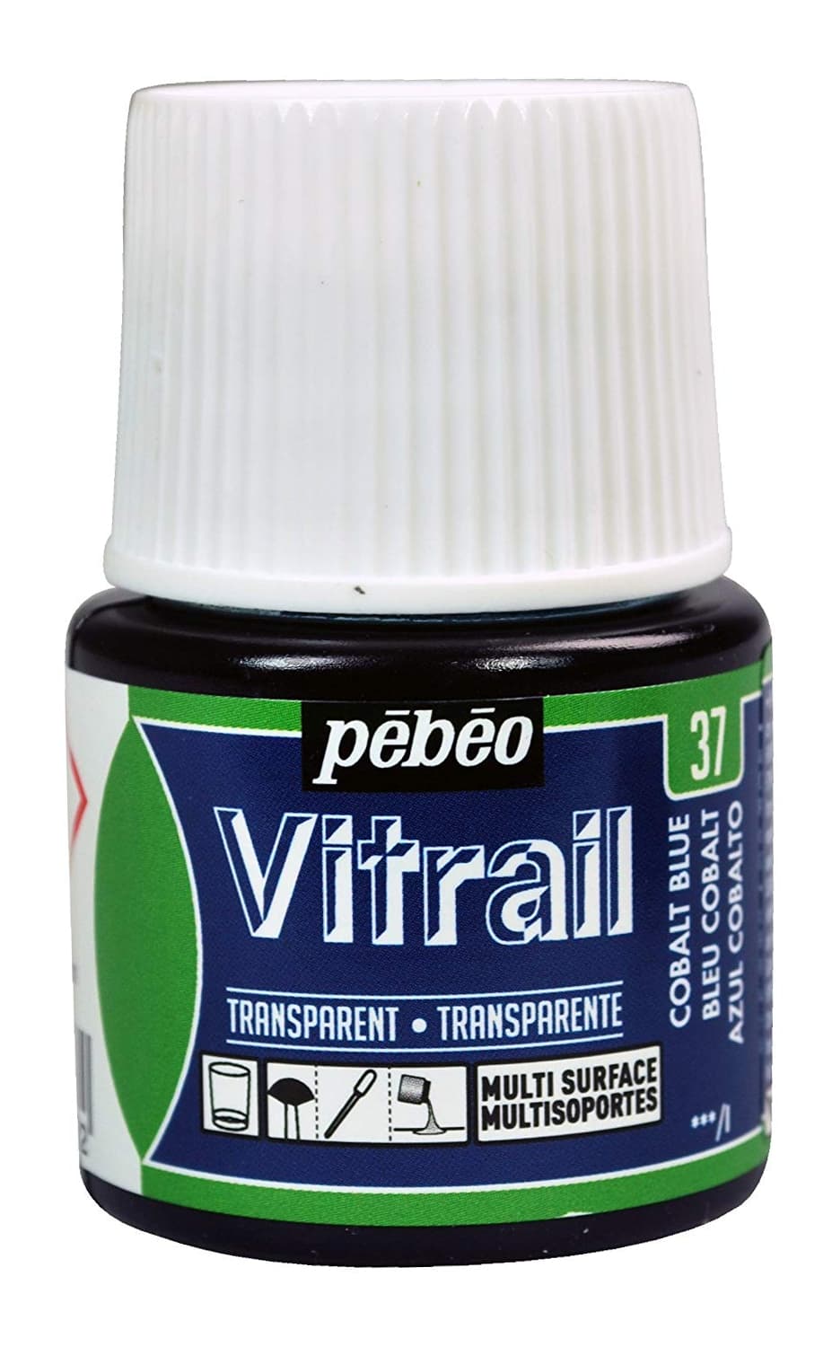 Pébéo Vitrail barva na sklo modrá kobalt 37