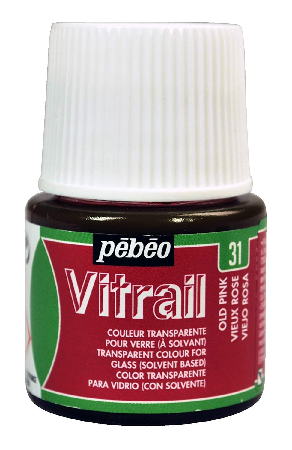 Barva na sklo Pébéo Vitrail 31 starorůžová 45 ml