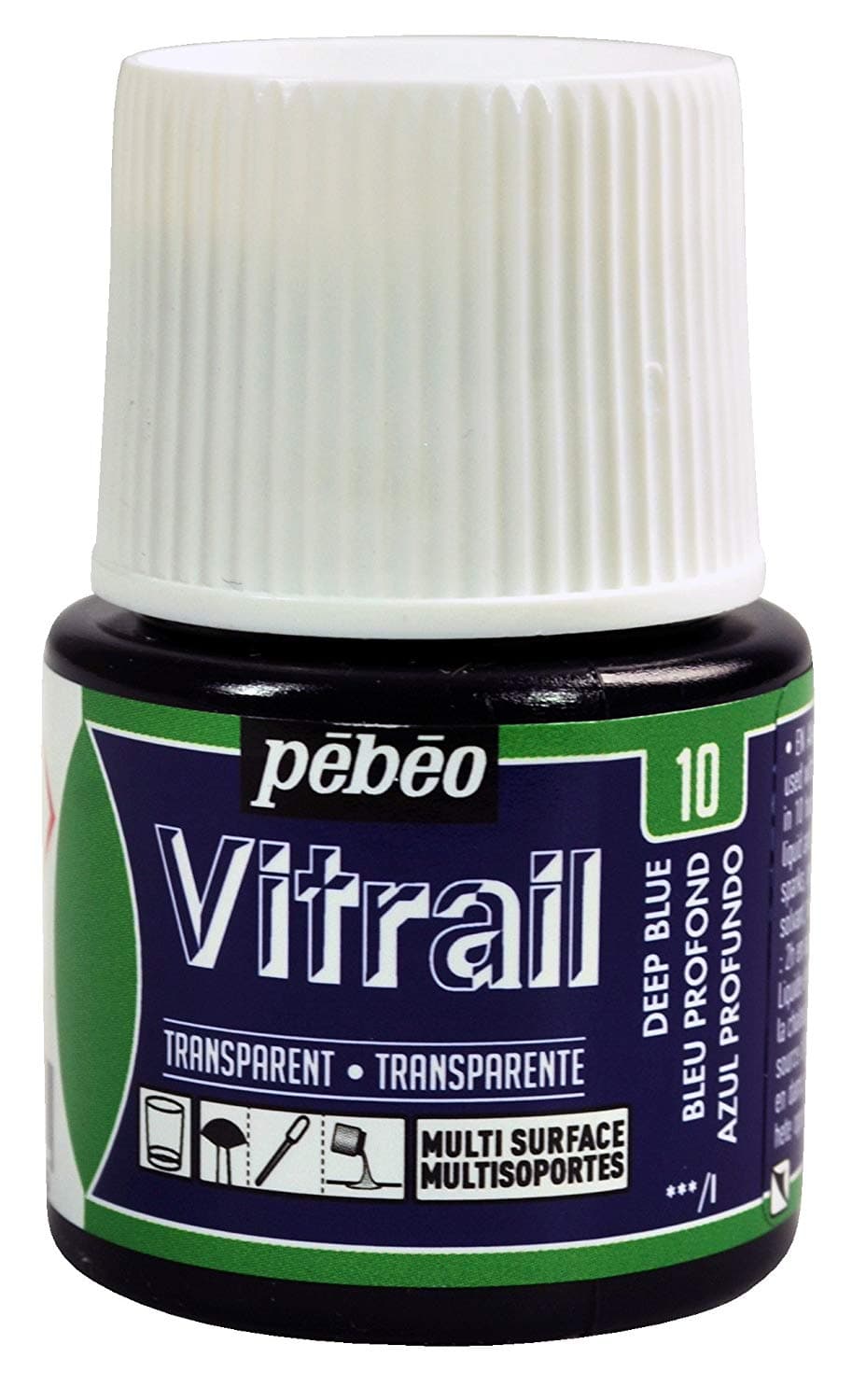 Barva na sklo Pébéo Vitrail tmavě modrá 45 ml