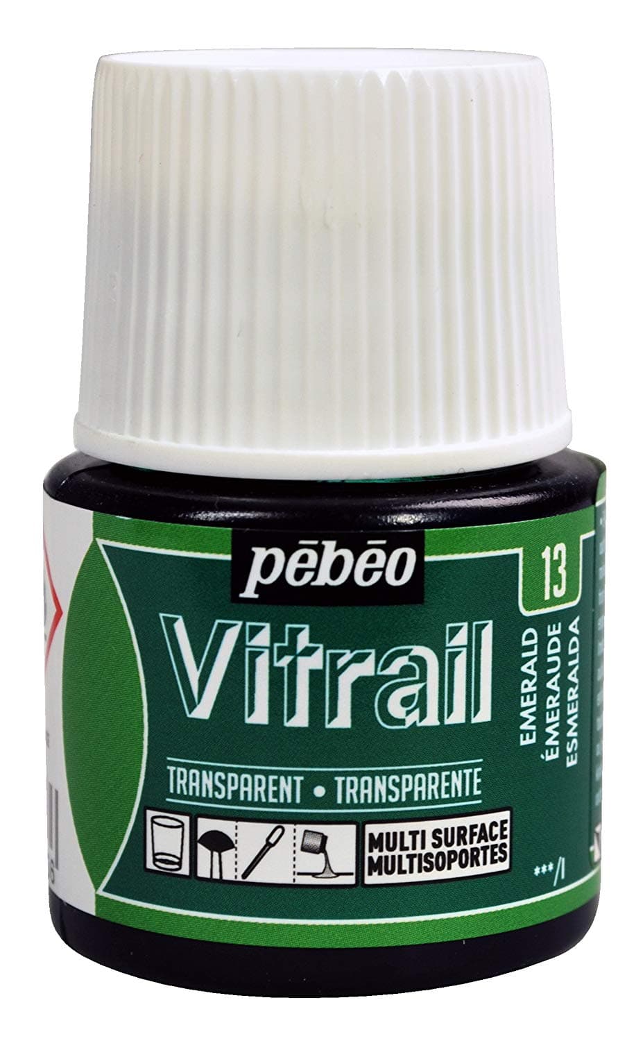 Barva na sklo Pébéo Vitrail 13 zelená smaragdová 45ml