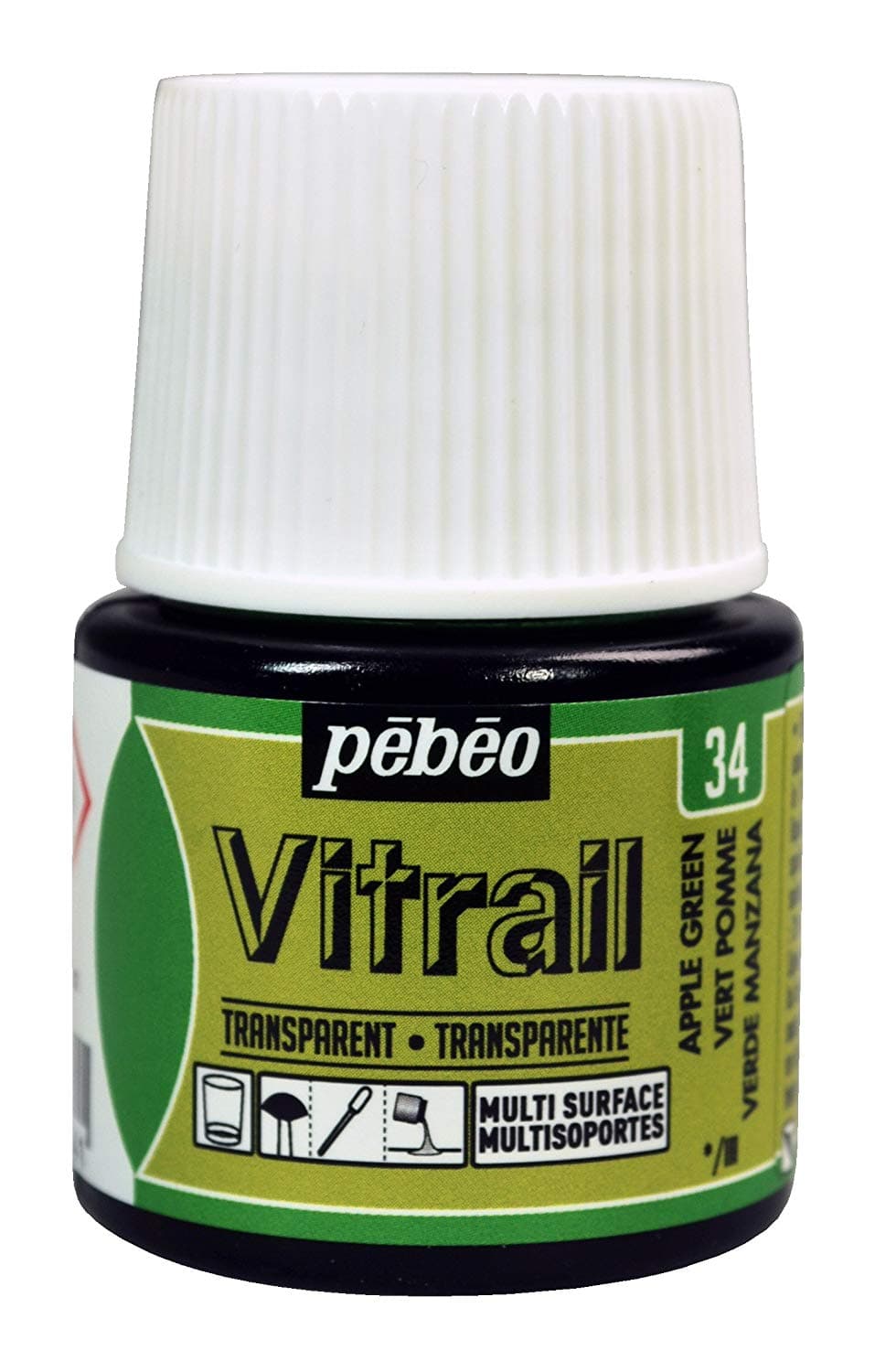 Barva na sklo Pébéo Vitrail 45 ml zelené jablko