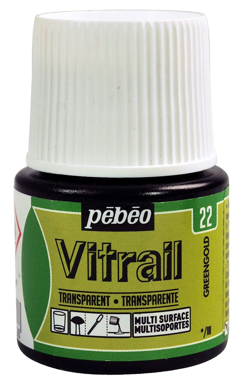 Barva na sklo Pébéo Vitrail žlutozelená 45 ml
