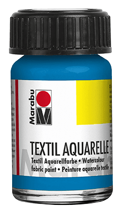 Marabu Textil Aquarelle barva na textil modrá cyan 056