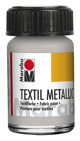 Marabu Textil Metallic stříbrná barva na textil 15 ml
