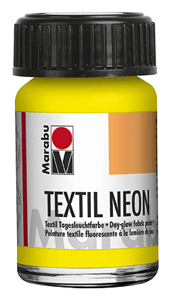 Marabu Textil Neon žlutá barva na světlý textil 15ml