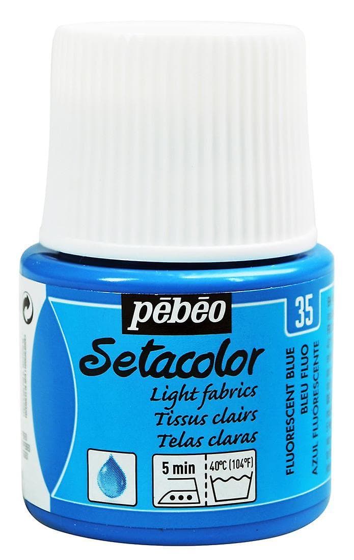 Pébéo Setacolor Light fluo modrá barva na textil 45ml