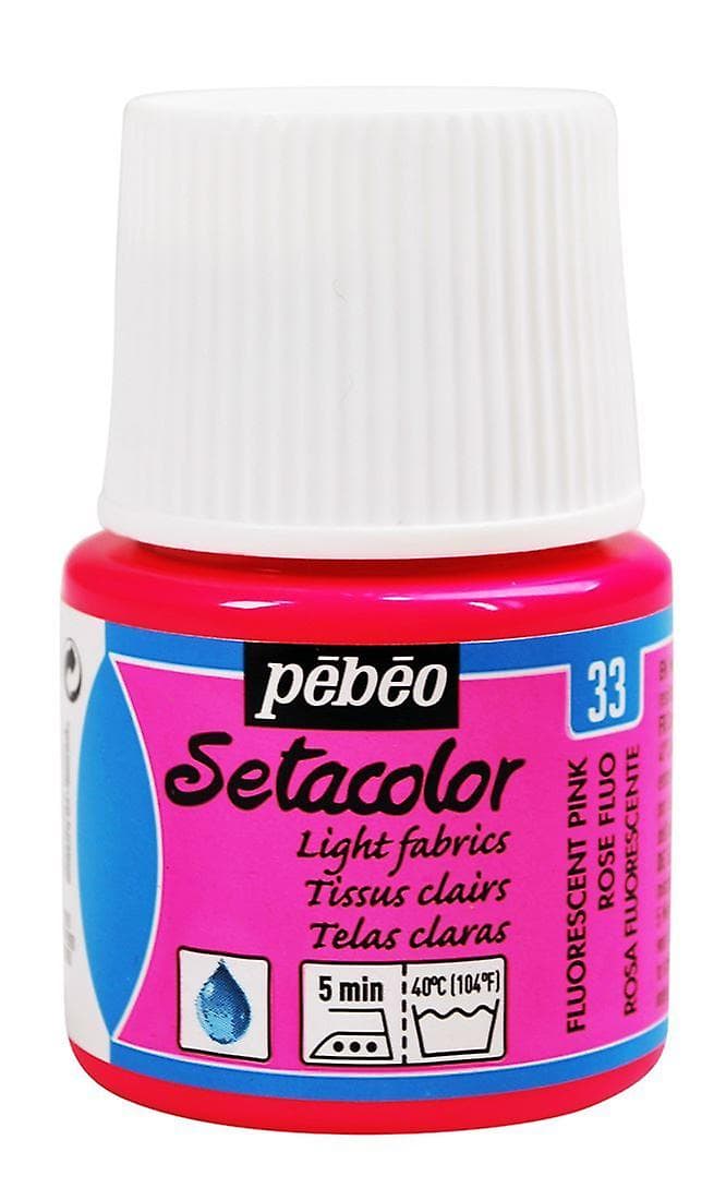 Pébéo Setacolor Light fluo růžová barva na textil 45ml