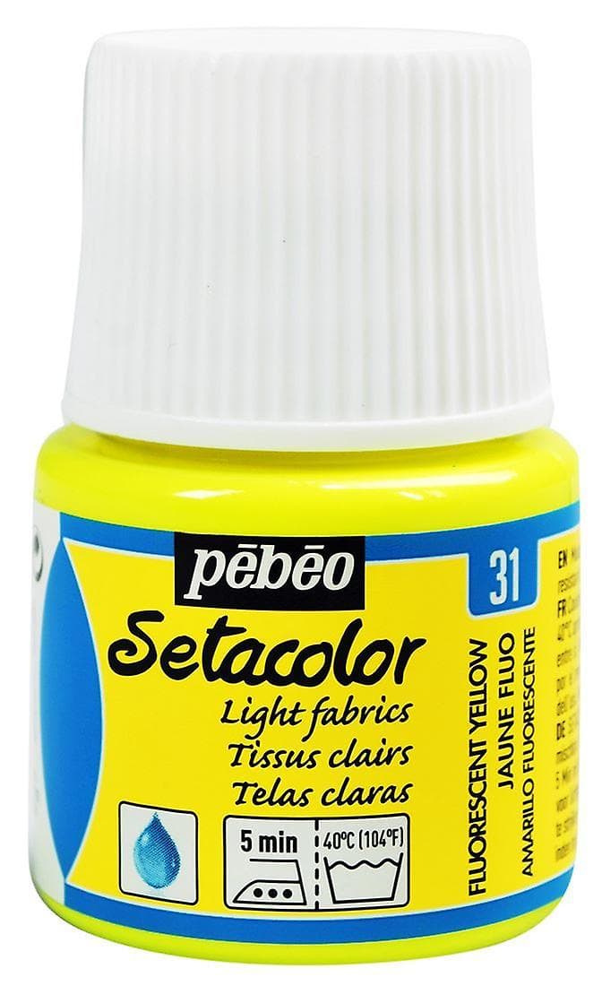 Pébéo Setacolor Light fluo žlutá barva na textil 45ml