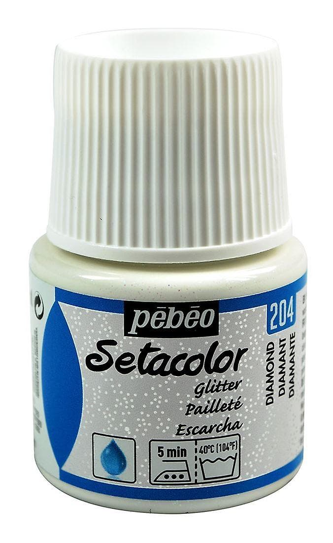 Pébéo Setacolor Light Glitter bílá diamantová barva na textil 45ml