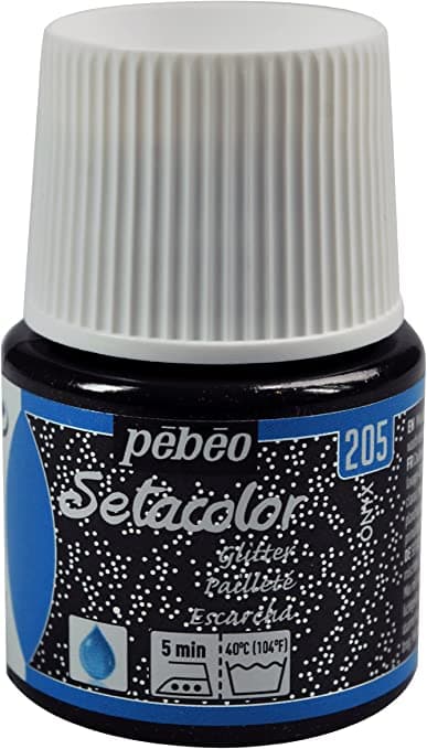 Pébéo Setacolor Light Glitter černá onyx 45 ml textil
