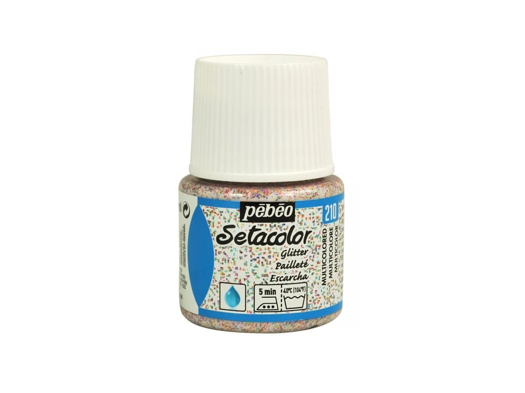 Pébéo Setacolor Light glitter barva na textil duhová 45ml