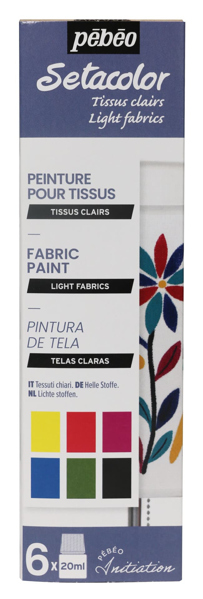 Pébéo Setacolor Light sada 6 barev na světlý textil