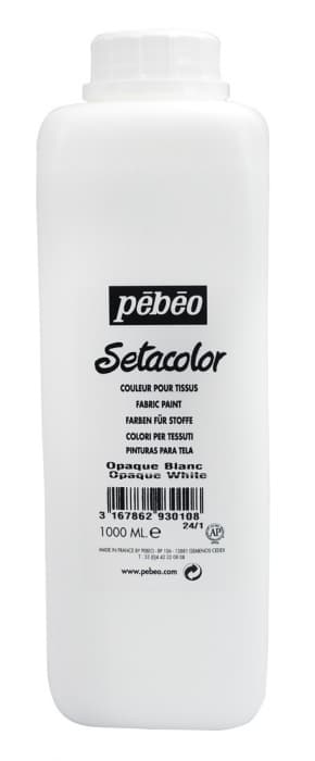 Pébéo Setacolor Opaque bílá barva na textil 1000 ml