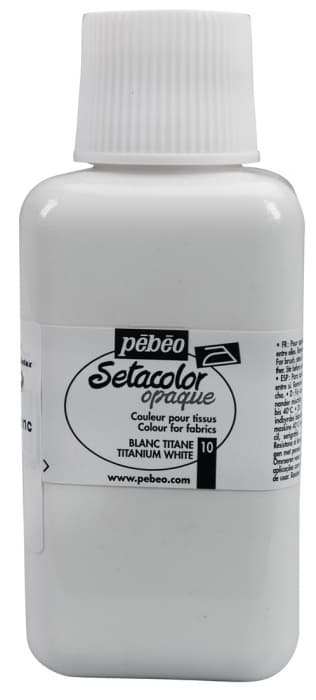 Pébéo Setacolor Opaque bílá titanová barva na textil 250ml