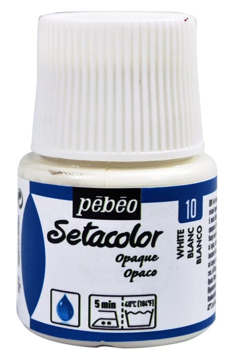 Pébéo Setacolor Opaque bílá barva na textil 45 ml