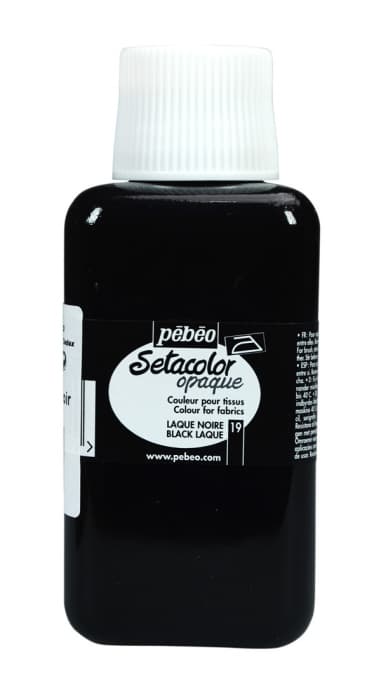 Pébéo Setacolor Opaque černá barva na textil 250 ml