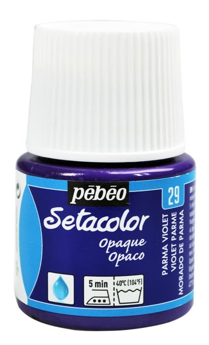 Pébéo Setacolor Opaque fialová barva na textil 45 ml