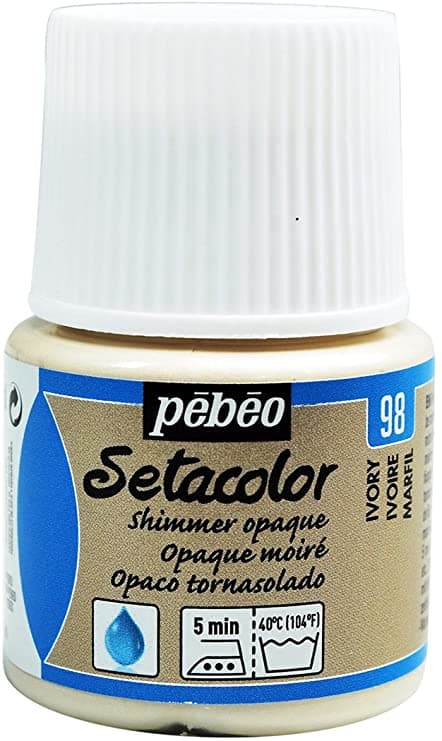Pébéo Setacolor Opaque metalická barva na textil slonová kost 45ml