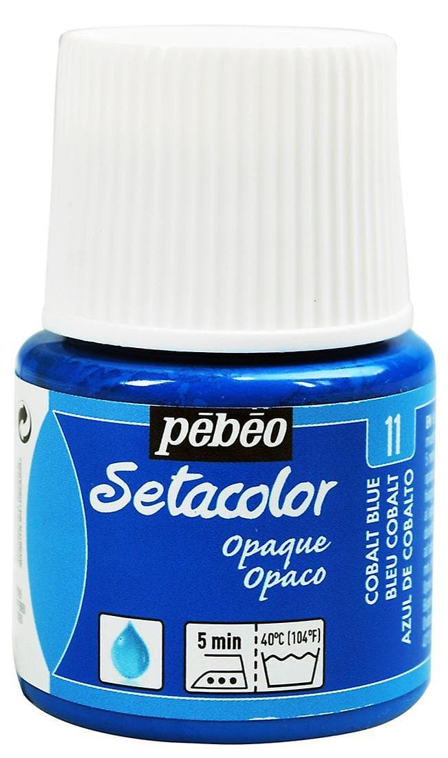 Pébéo Setacolor Opaque modrá kobalt barva na textil 45 ml