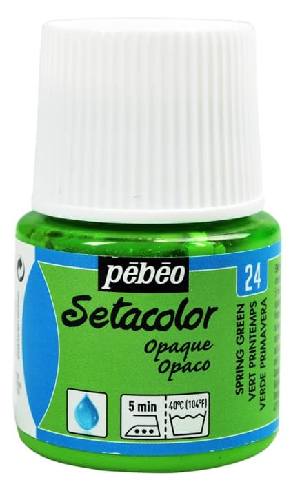 Pébéo Setacolor Opaque zelená jarní barva na textil 45ml