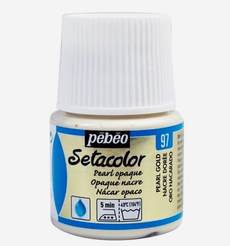 Pébéo Setacolor Pearl Opaque zlatá perleťová barva na textil 45ml