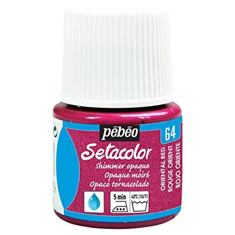 Pébéo Setacolor Shimmer červená metalická orientální barva na textil 45 ml