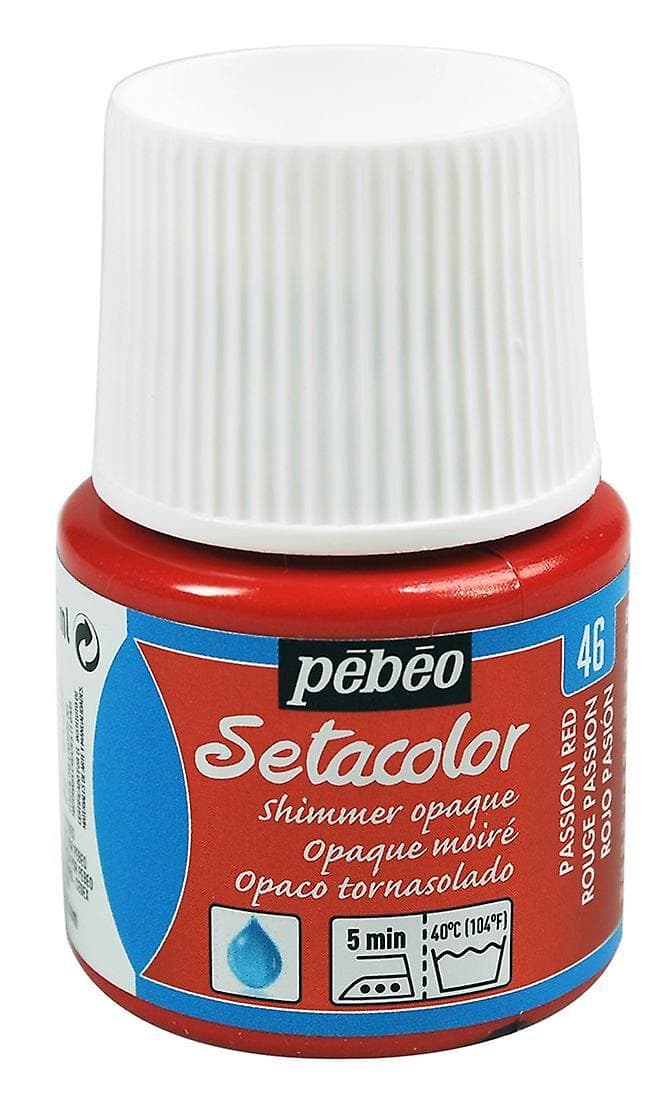 Pébéo Setacolor Shimmer červená metalická barva na textil 45 ml