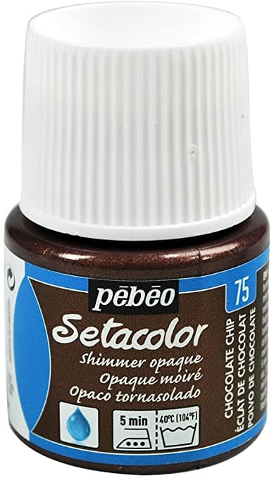 Pébéo Setacolor Shimmer Opaque hnědá čokoláda metalická barva textil 45ml
