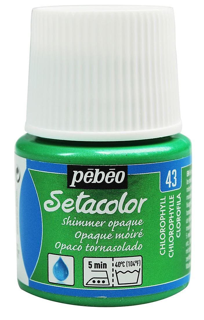 Pébéo Setacolor Shimmer zelená metalická barva na textil 45ml