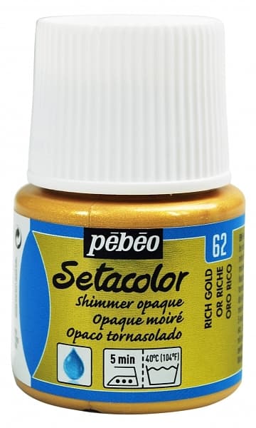 Pébéo Setacolor Shimmer zlatá třpytivá barva na textil 45ml