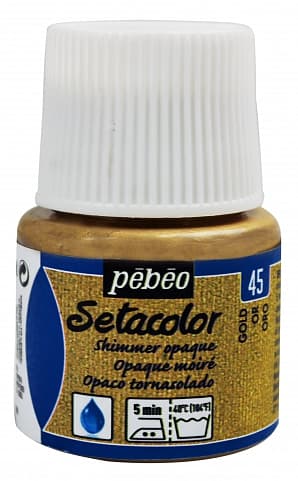 Pébéo Setacolor Shimmer zlatá metalická barva na textil 45ml