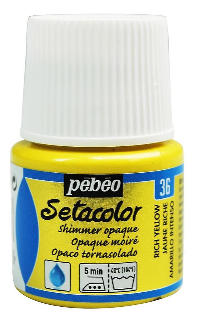 Pébéo Setacolor Shimmer žlutá metalická barva na textil 45ml