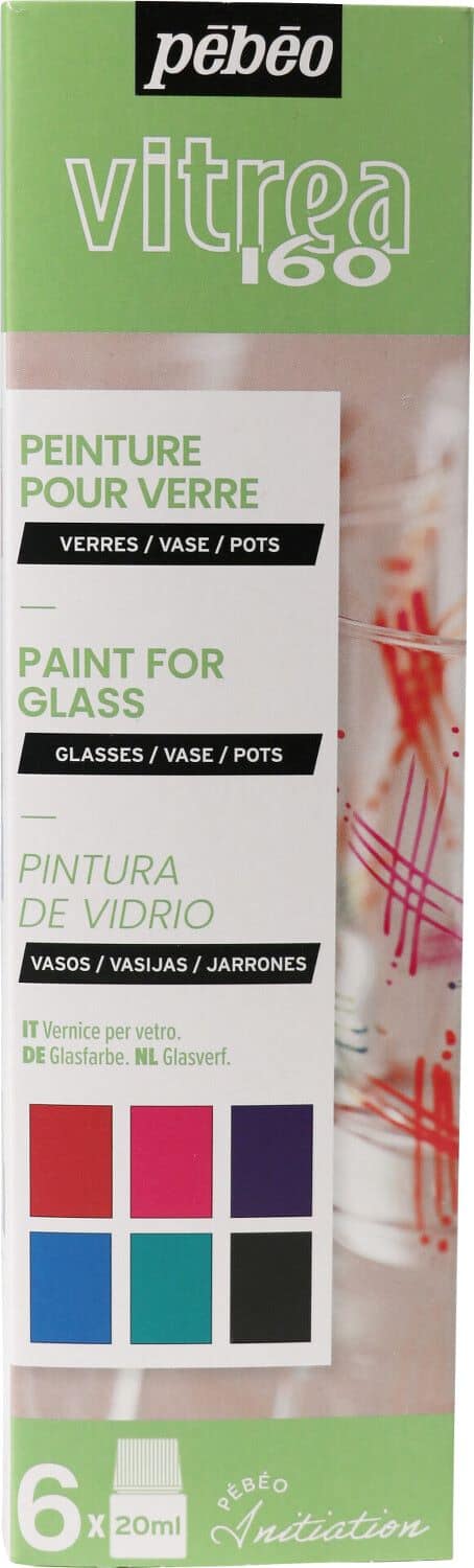 Pébéo Vitrea 160 sada 6 barev na sklo lesk