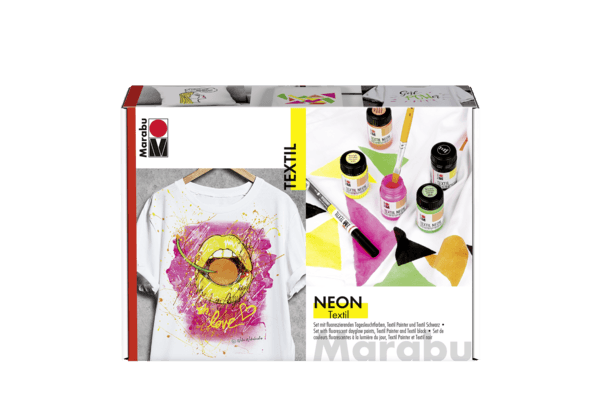 Marabu Textil Neon sada neonových barev na světlý textil