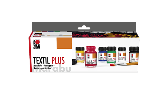 Marabu Textil Plus sada barev na tmavý textil 6x15ml