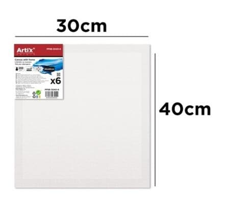 Artix PP98-1824-6 bavlněné malířské plátno 18x24 cm sada 6 kusů