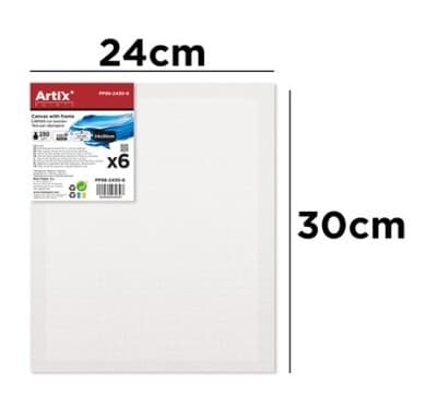 Artix PP98-1824-6 bavlněné malířské plátno 18x24 cm sada 6 kusů