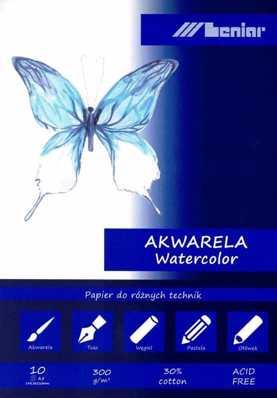 Leniar Akwarela blok akvarelových papírů A5 300g