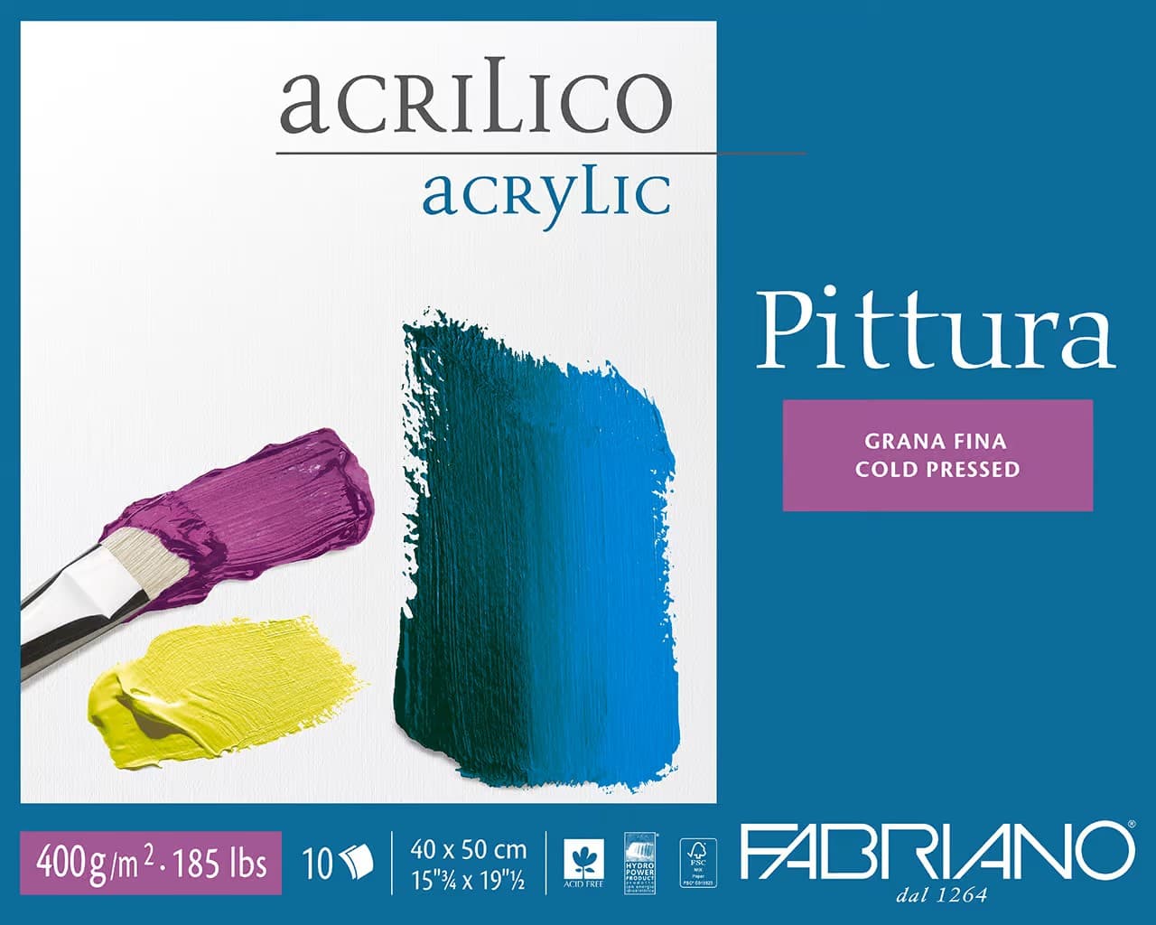 Fabriano Pittura Acrilico blok na akryl 30x40 cm