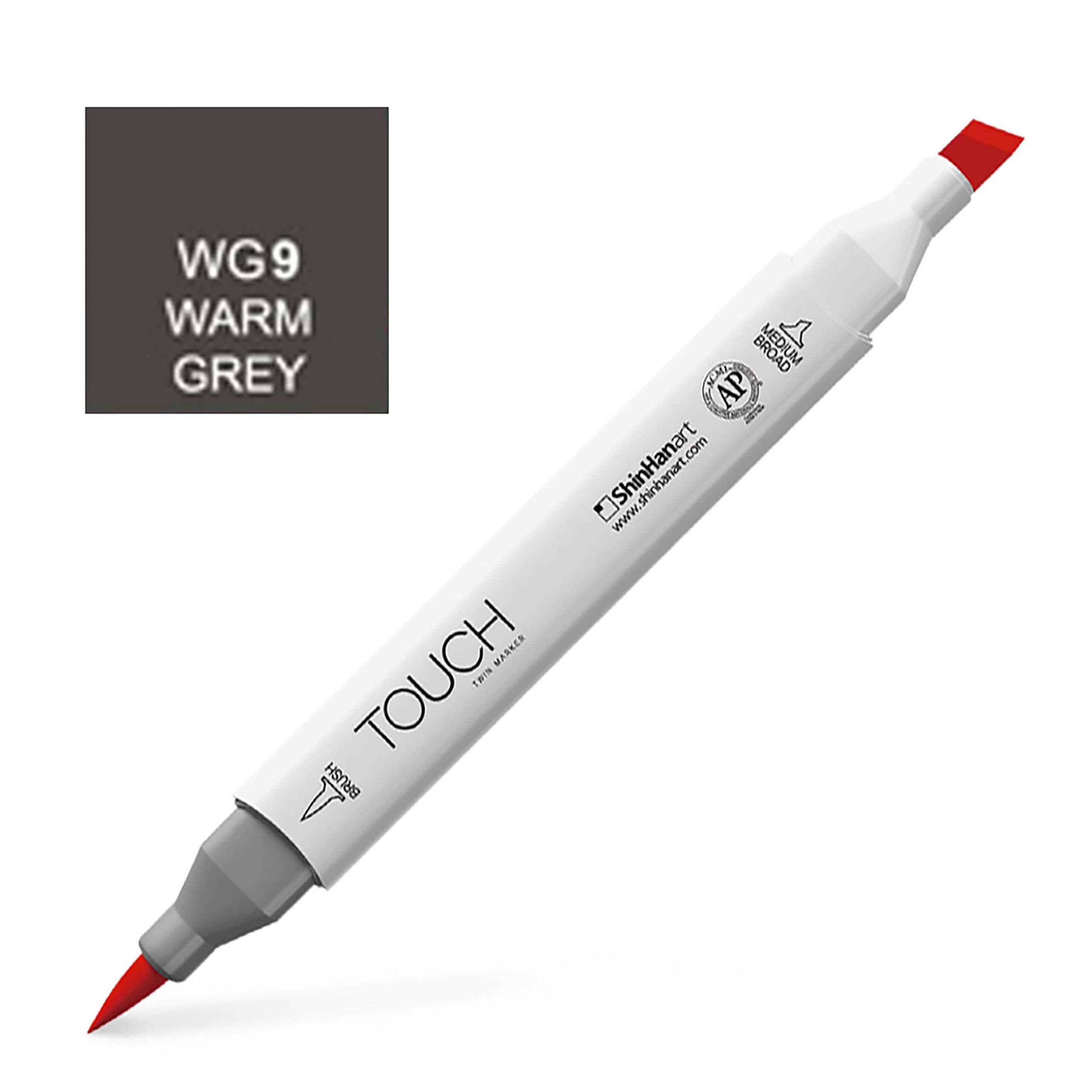 ShinHan Art TOUCH-BRUSH WG9 Warm Grey designérský fix šedý
