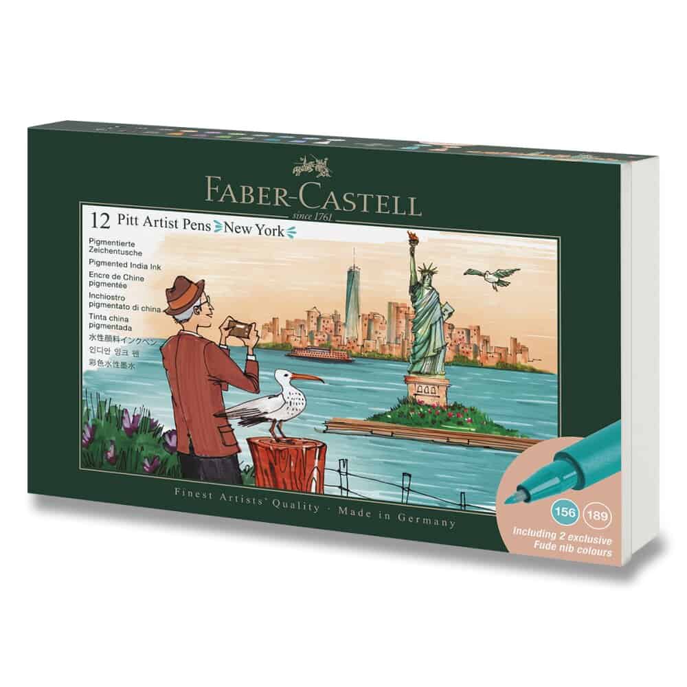 Faber-Castell Pitt Artist Pen New York sada 12 brush penů