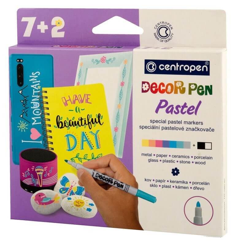 Centropen DECOR PEN Pastel sada popisovačů 7+2 2738