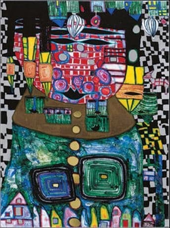 Dárkový balící papír Hundertwasser König der Antipoden arch 50x70cm