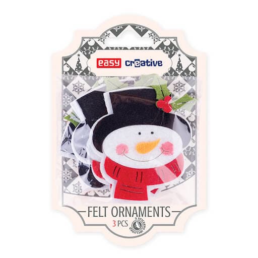Easy dekorace plstěné lepky sněhulák vánoční sada