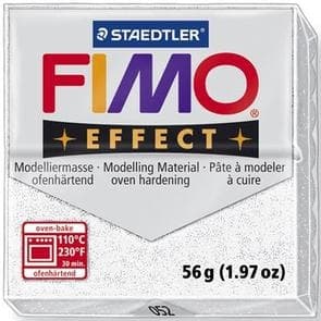 FIMO Effect glitrová bílá polymerová hmota Staedtler 57g