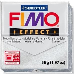 FIMO EFFECT metalická stříbrná polymerová hmota Staedtler 57g