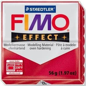 FIMO Effect metalická červená rubínová polymerová hmota Staedtler