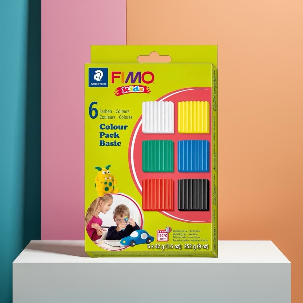 Staedtler Fimo Kids základní sada šest barev polymerové hmoty